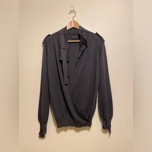 Tom Ford Brown Wrap Cashmere Silk Sweater. Size S Made in Italy